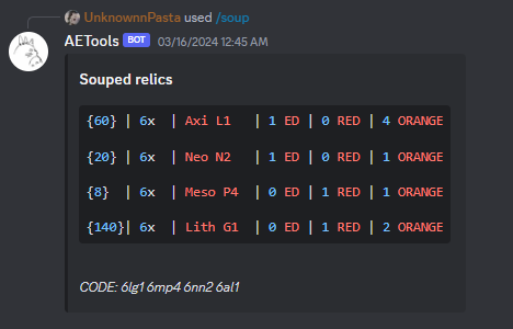 Soup Result Example